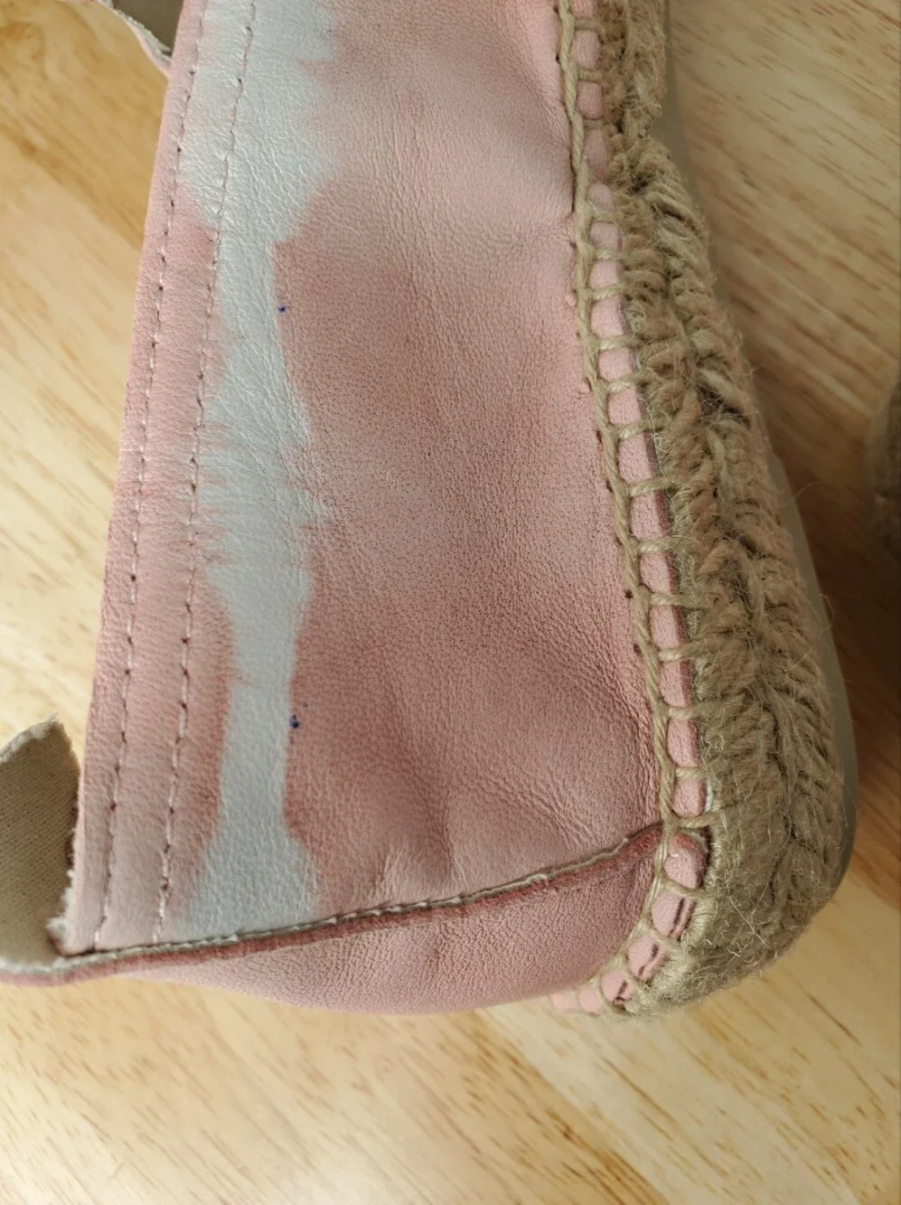 Manebi Leather Espadrilles Womens 39 US 9 Pink Tie-Dye